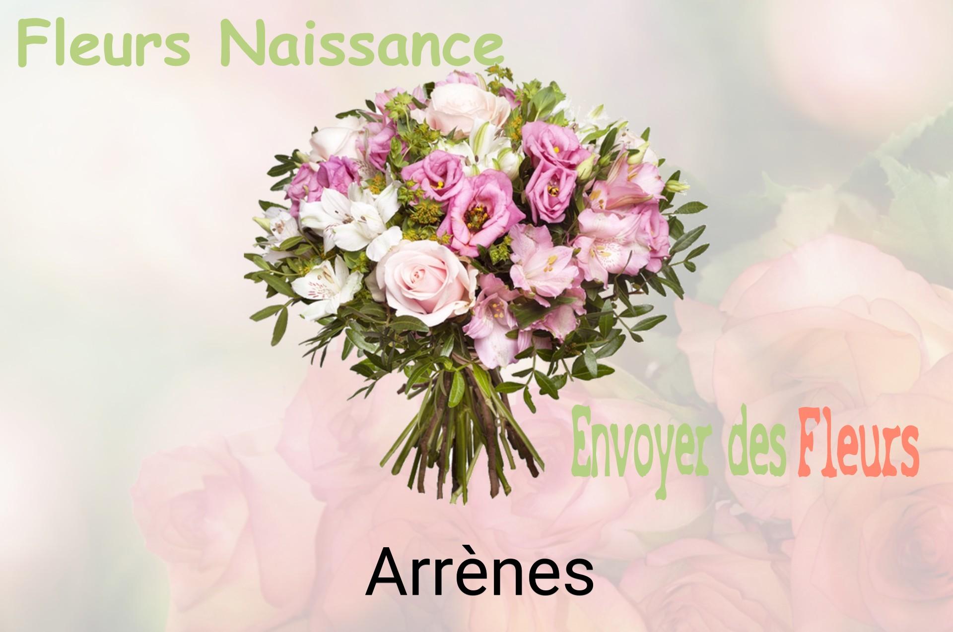 Bouquet de fleurs de naissance livré à Arrènes